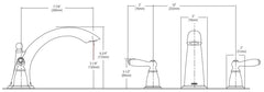 MOEN Moen T933ORB Brantford Two Handle Roman Tub Faucet Trim Kit in Oil Rubbed Bronze