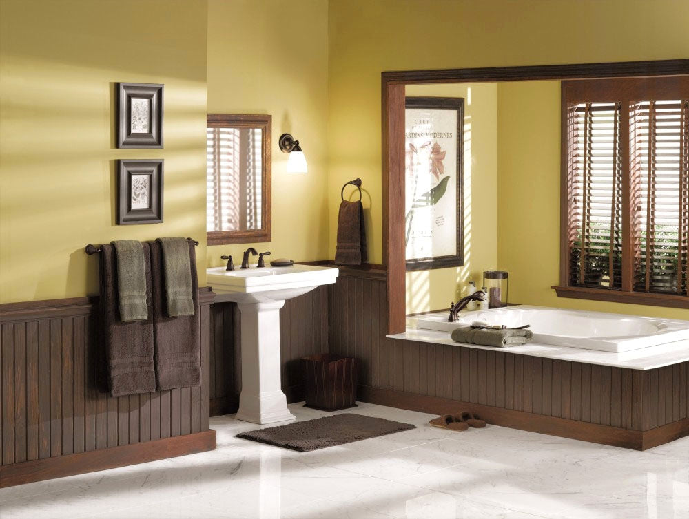 MOEN Moen T933BN Brantford 2 Handle Roman Tub Faucet Trim in Brushed Nickel