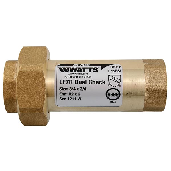 WATTS Watts 0072204 Series LF7R 3/4 in Copper Silicon Alloy FNPT Backflow Preventer