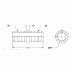 ZURN Zurn QQC77GX Coupling, 1-1/2 in Nominal, Barb End Style, Brass