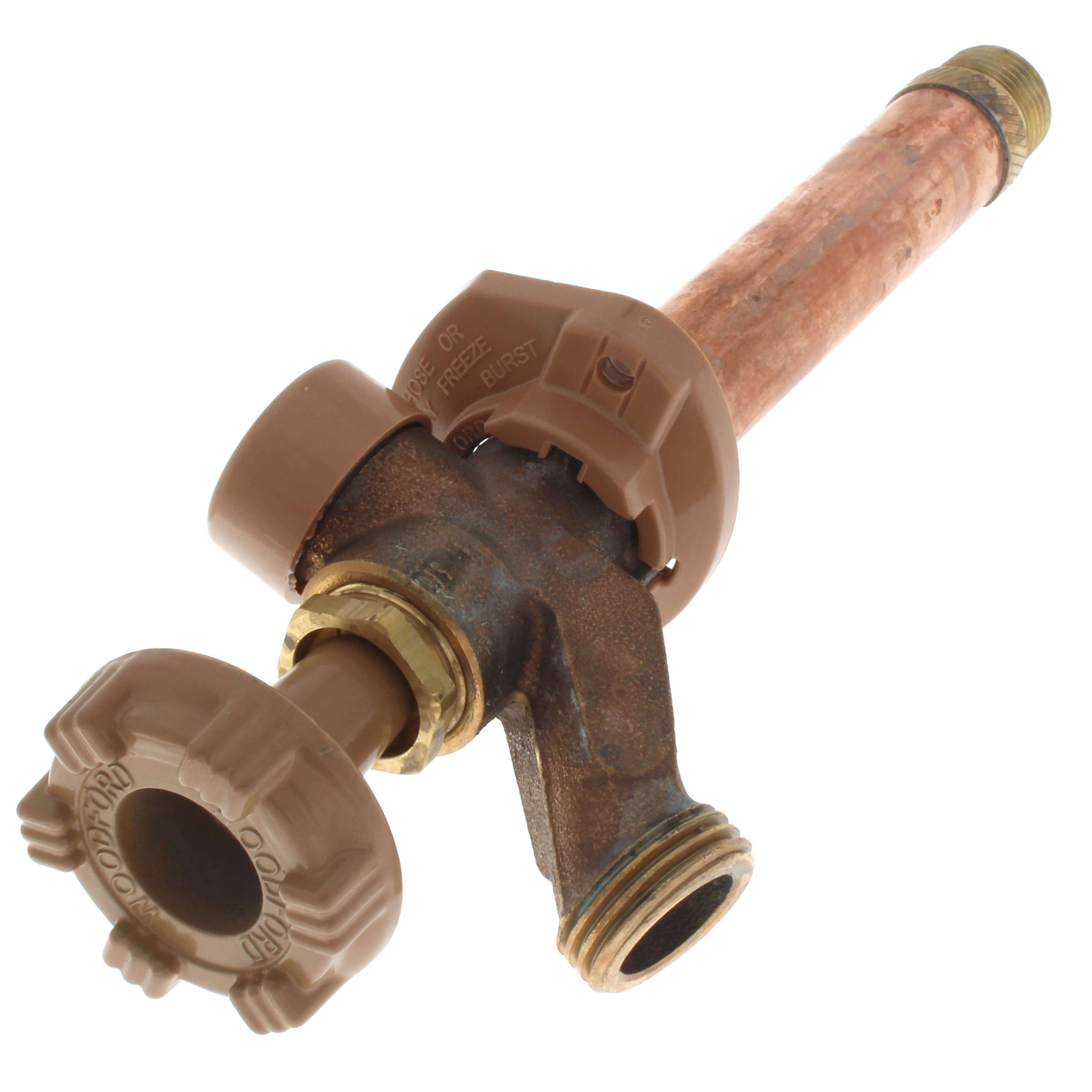 WOODFORD Woodford 17CP-4-MH Model 17 Anti-Siphon Freezeless Wall Faucet, 1/2 in, Combination MNPT x Female C, 4 in THK Wall