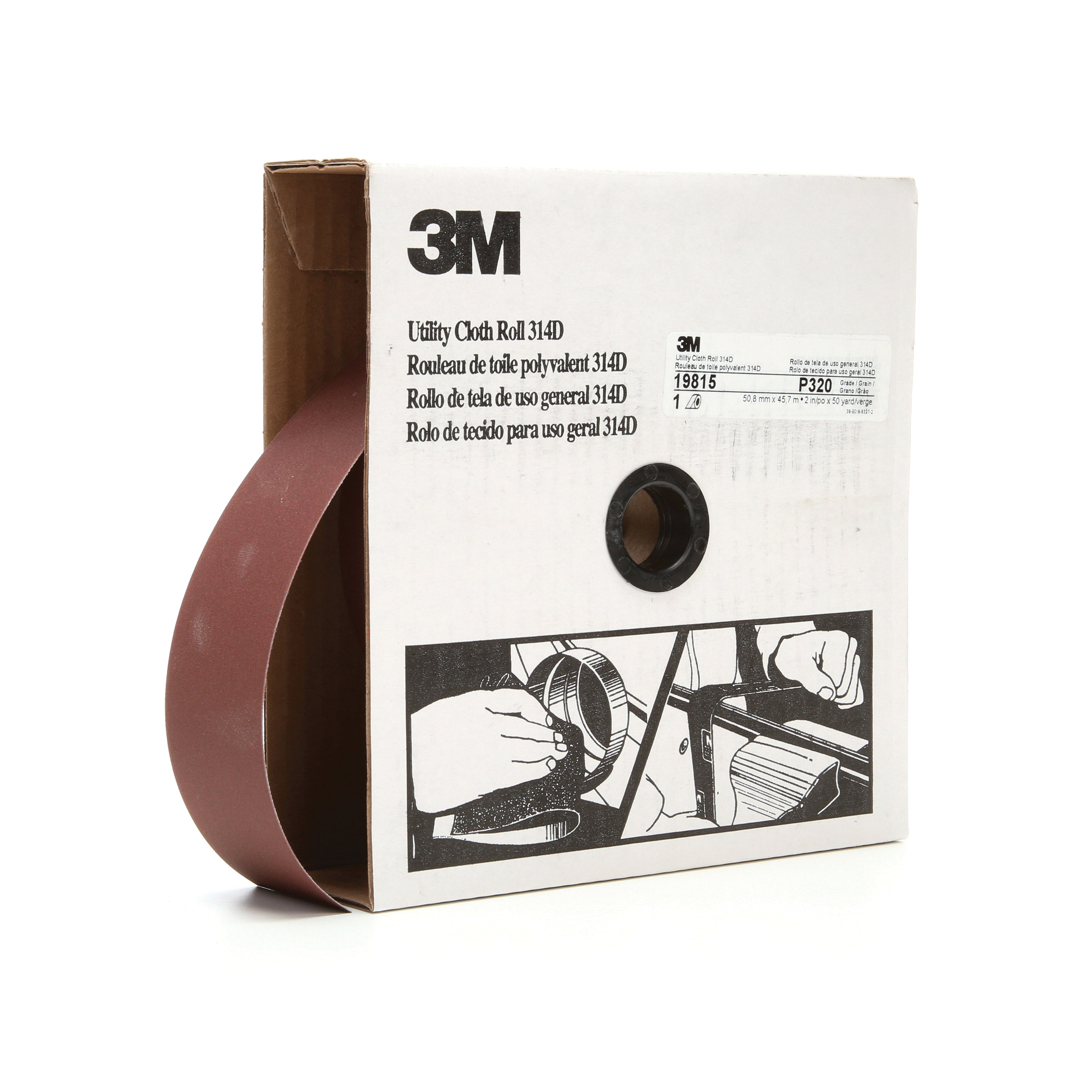 3M 3M 7000118535 Utility Cloth Roll 50 yd L x 2 in W P320