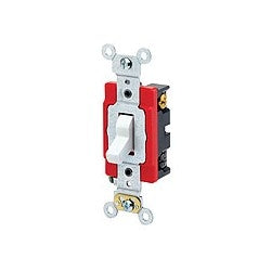 LEVITON Leviton 1222-2W Double-Pole Self Grounding Toggle Switch 20 Amp 120/277 Volt