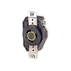 LEVITON Leviton 2321 Locking Plug 20A 250V NEMA L6-20P Black/White