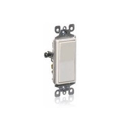 LEVITON Leviton 5601-2T Decora Rocker Switch, 15 Amp, 120/277 Volt, Light Almond
