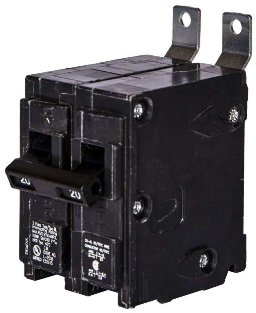 SIEMENS Siemens B250 Type BL Molded Case Circuit Breaker, 120/240 VAC, 50 A, 10 kA Interrupt, 2 Poles