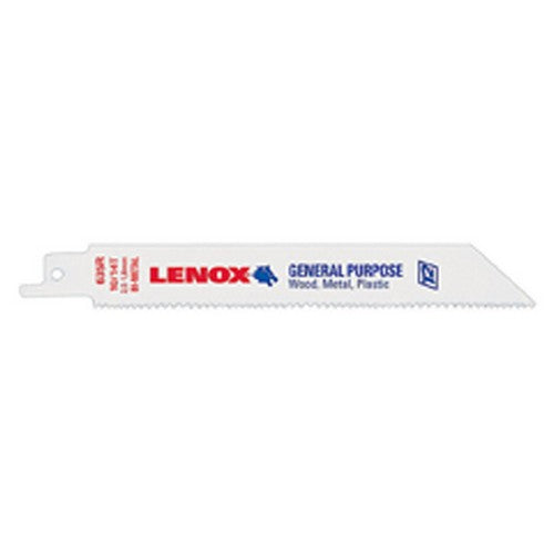 LENOX Lenox 20575634R Reciprocating Saw Blade, 6 in L x 3/4 in W, 4 TPI