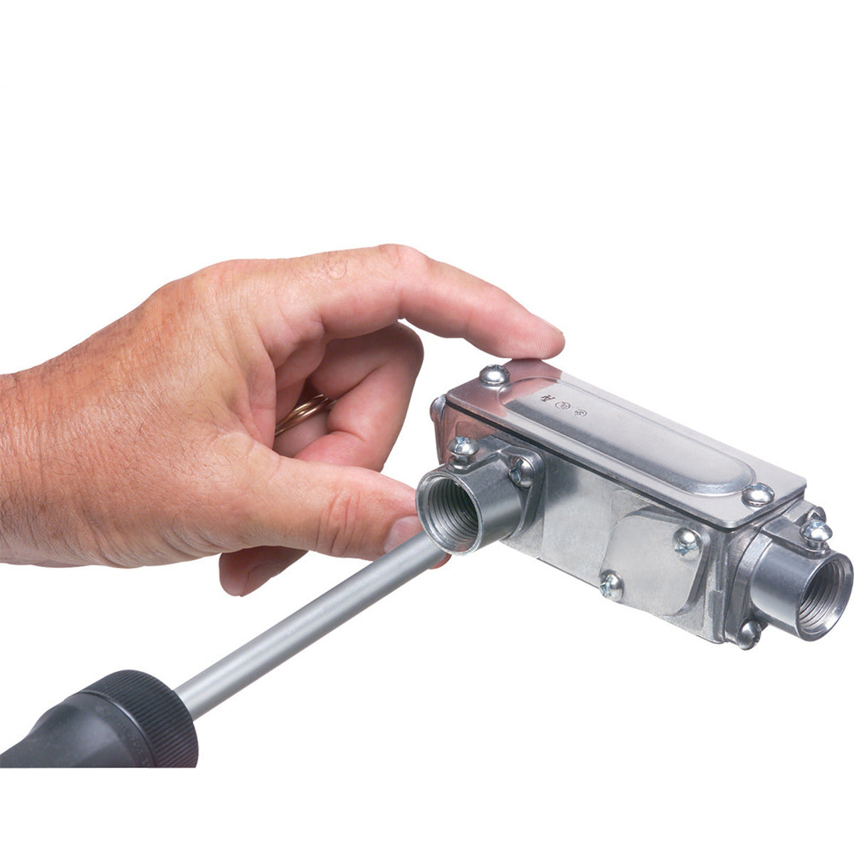 ARLINGTON Arlington 930 Copper Free Aluminum Die-Cast 5-in-1 Conduit Body 1/2 In Hub 4.8 Cu-In