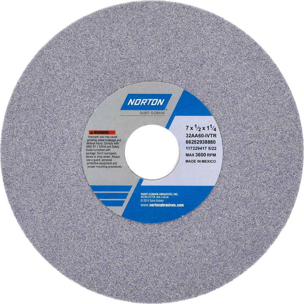NORTON Norton 66252938880 Surface Grinding Wheel 60 Grit 7 in