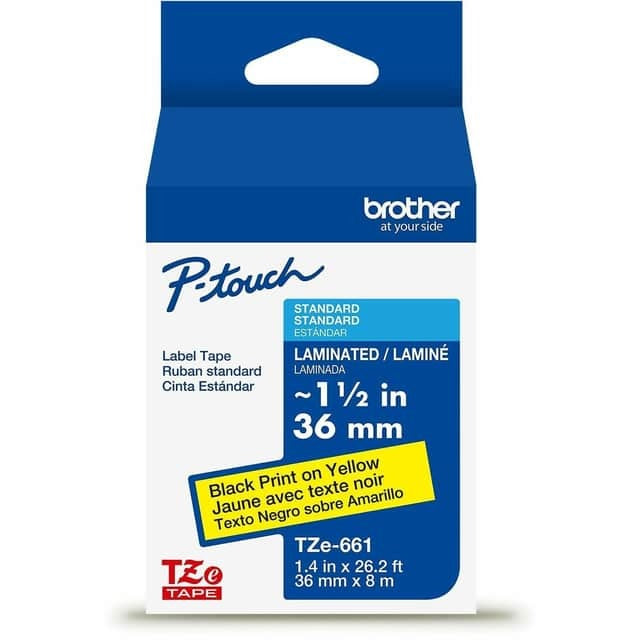 BROTHER Brother BRTTZE661G P-touch TZe661 Laminated Label Tape (36mm x 8m) TZE661G