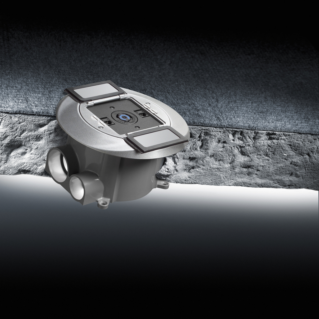 HUBBELL WIRING Hubbell S1SPTL Single Receptacle and Data Concrete Floor Fire Rated Poke-Through Subplate