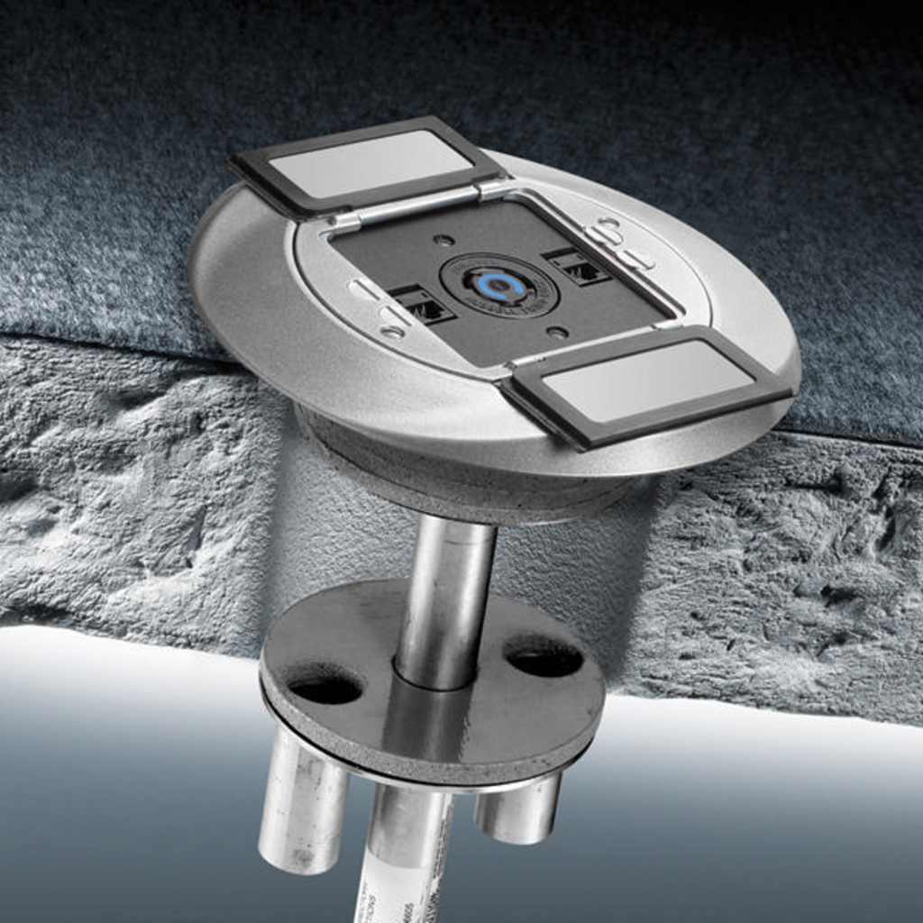 HUBBELL WIRING Hubbell S1SPTL Single Receptacle and Data Concrete Floor Fire Rated Poke-Through Subplate