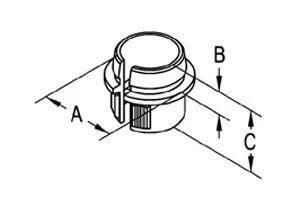BRIDGEPORT Bridgeport 616-NMD Connector, Snap-In, PVC, k.o. size 1/2