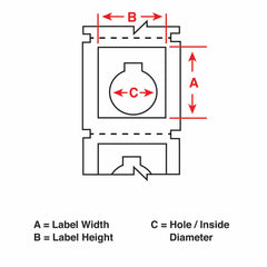 Brady B30EP-170-593-WT Label Polyester 2.4 in x 2.4 in WT 145/RL