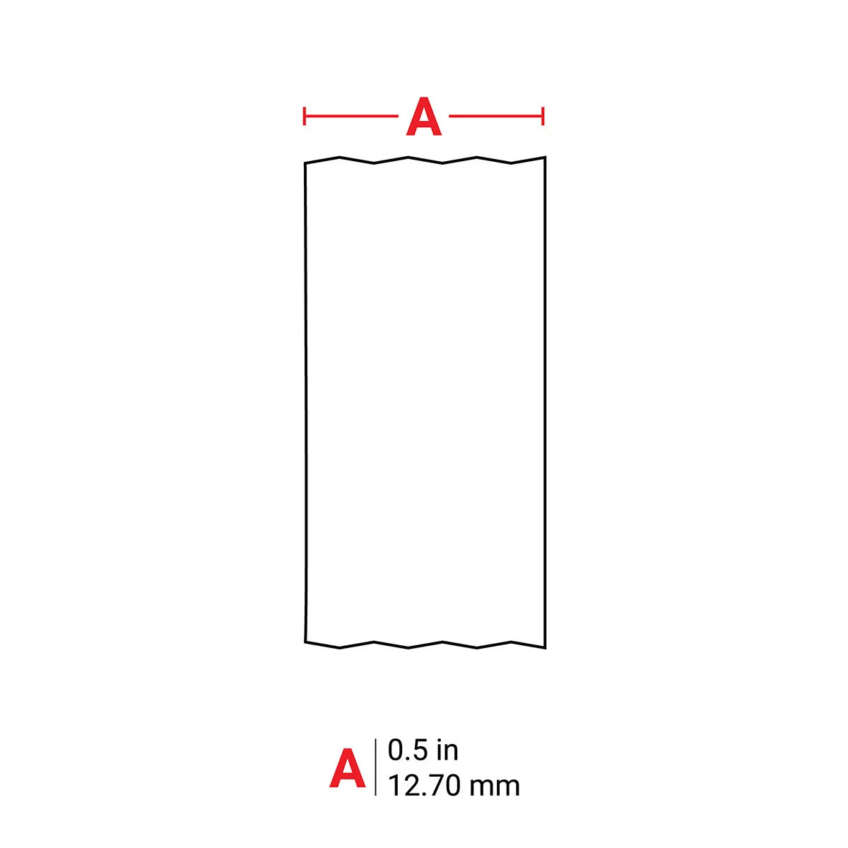 BRADY Brady MC-500-595-BK-WT Label Vinyl 0.5in x 25ft WT/BK