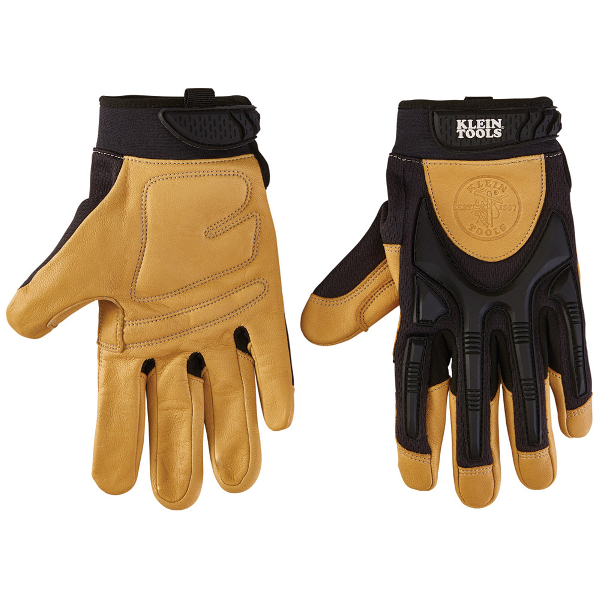 KLEIN TOOLS Klein Tools 60188 Leather Work Gloves, Large, Pair