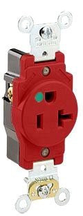 LEVITON Leviton 8310-R Extra Heavy Duty Hospital Grade Single Receptacle 20 Amp 125 Volt NEMA 5-20R