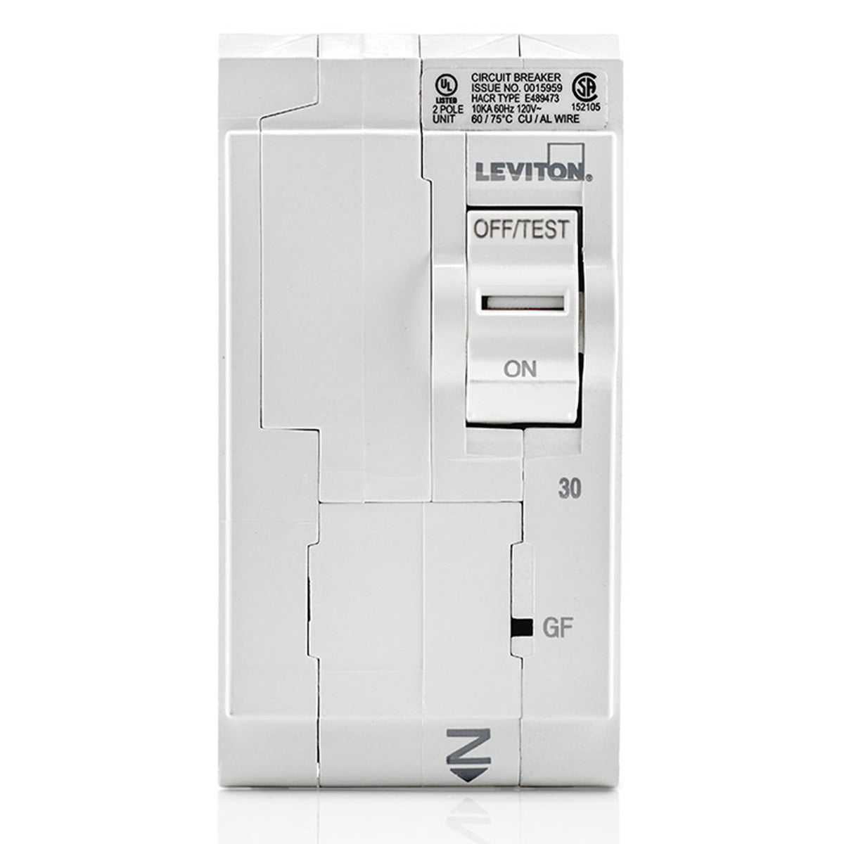 LEVITON Leviton LB230-G 30A 2-P GFCI BRKR 120/240V AC/CA MAX HM