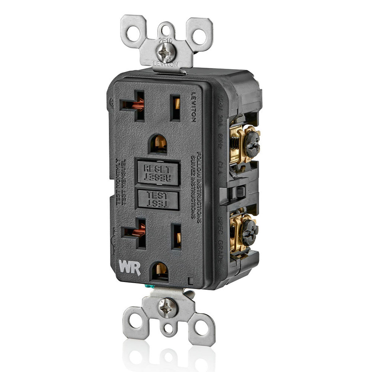 LEVITON Leviton GFWR2-E Self-Test Weather Resistant GFCI Receptacle 20A-125V