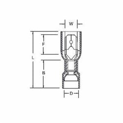 ABB ABB 14RB-251T Fully Insulated Nylon Male Tab 16-14 (100) REPLACEMENT MPN