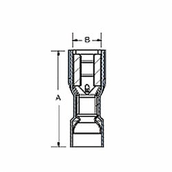 ABB ABB RB2573 Thomas & Betts RB2573 Nylon Fully-Insulated Female Disconnect - 16-14, .250x.032tab