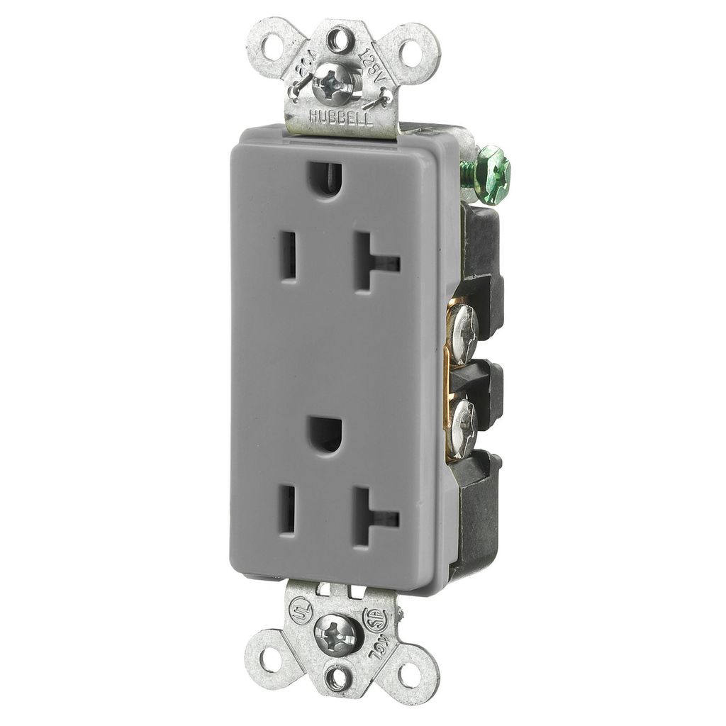 HUBBELL WIRING HBL2162GY ELECTRICAL CORDS, PLUGS, AND RECEPTACLES