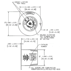 Hubbell Wiring Device-Kellems HBL4716C Twist-Lock INSULGRIP 15A 125V Flanged Inlet