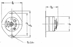 Hubbell HBL7596 15 Amp 125 VAC 2-Pole 3-Wire NEMA ML-2R Stainless Steel Flanged Receptacle