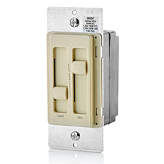 Leviton 66DF-10I SureSlide Dual Quiet Fan and Light Control 150W-120VAC Dimmable LED and CFL 300W-120VAC Incandescent