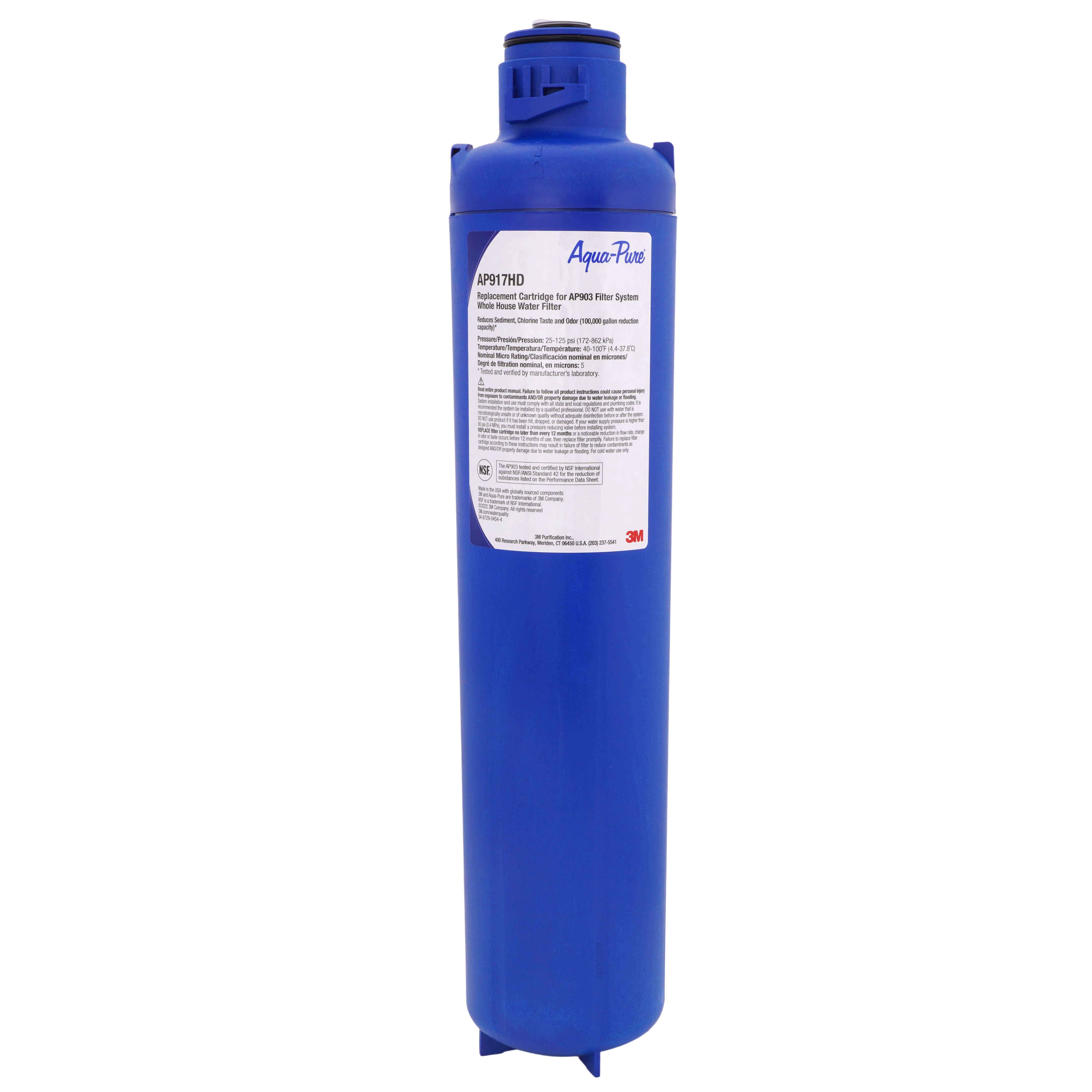 3M 3M Purification 5621006 Aqua-Pure AP917HD Under Sink Replacement Filter Cartridge, 20 gpm, 5 Microns