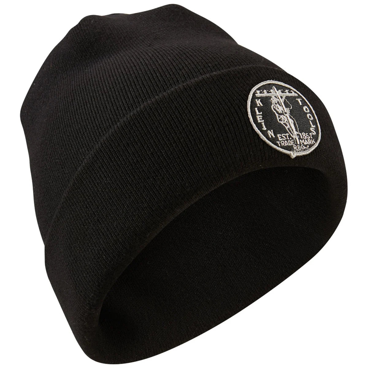 KLEIN TOOLS Klein Tools 60388 Heavy Knit Hat, Black, Vintage Patch Logo