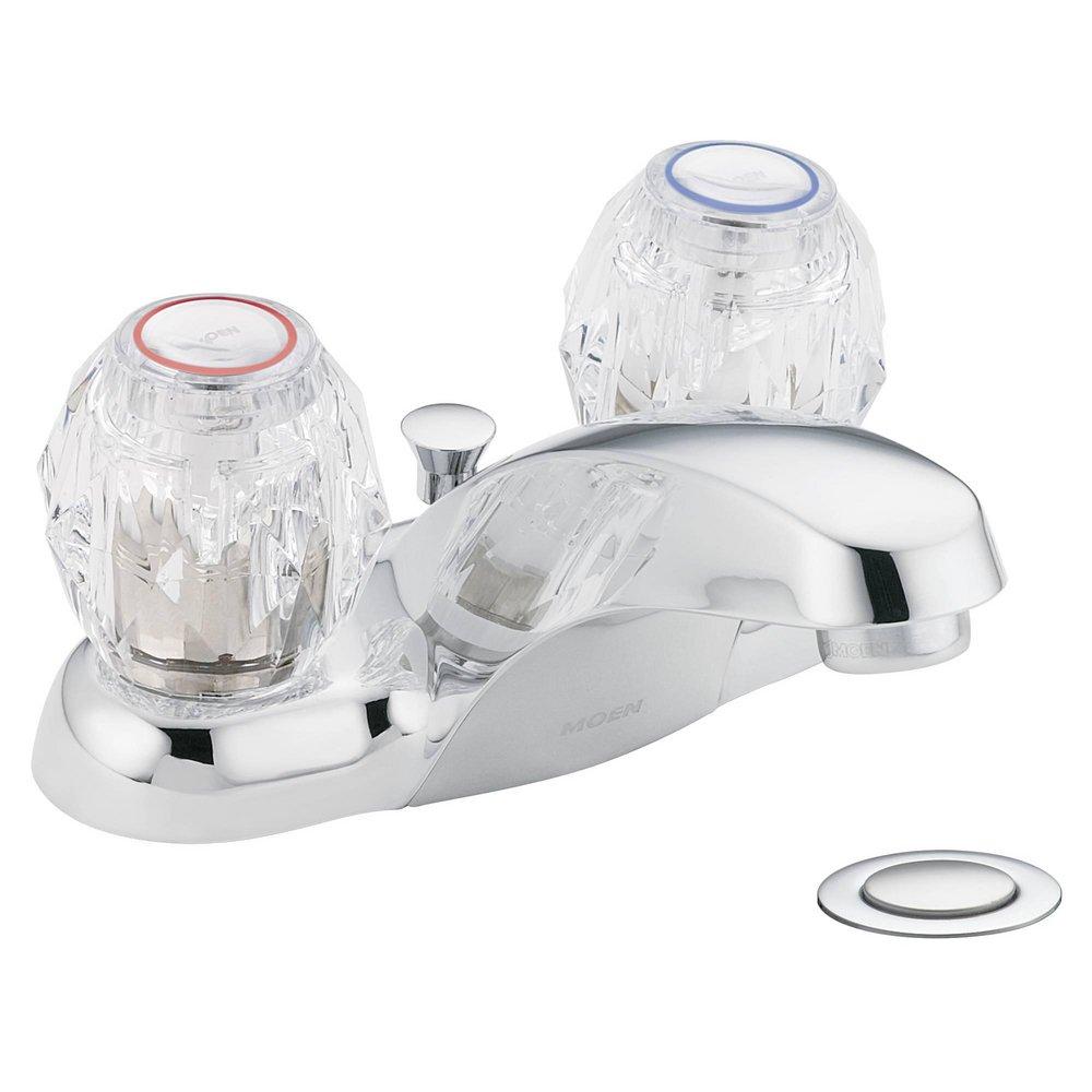 MOEN Moen 64920 Chateau Two Handle Centerset Bathroom Sink Faucet in Chrome