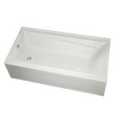 MAAX 105519-L-000-001 Maax Exhibit IFS 60 Inch x 30 Inch x 18 Inch Acrylic Soaking Bathtub, Left Hand Drain, White