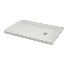 MAAX 420005-501-001-100 Maax B3Square 60 inch x 32 inch x 4 inch Acrylic Alcove Shower Base, Left Drain, White