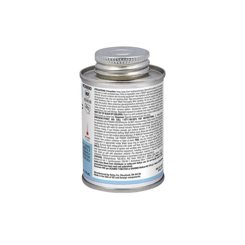 OATEY Oatey 30890 4 oz. Fast Set Plastic Blue Pipe Cement