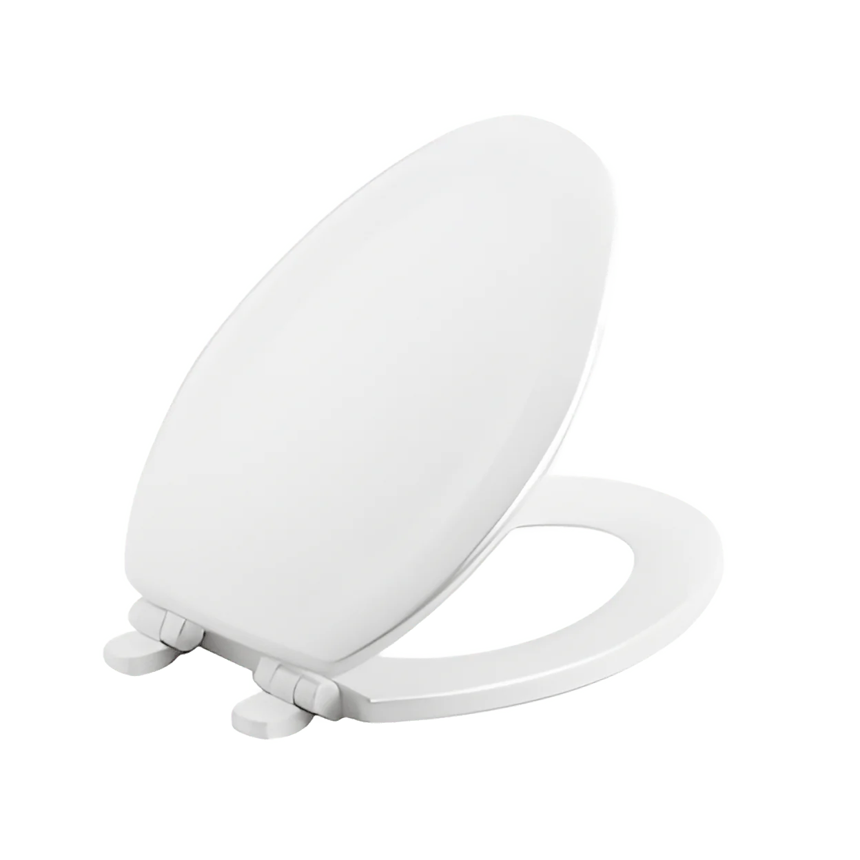 KOHLER Kohler K-20466-0 Kohler Stonewood Quiet-Close Elongated Closed Molded Wood Front Toilet Seat, White