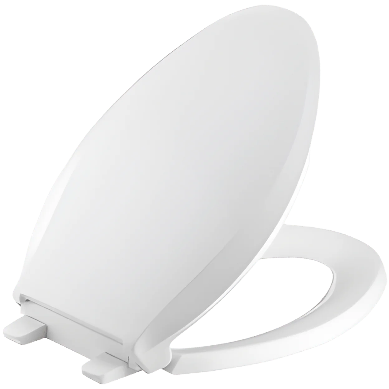 KOHLER Kohler K-4636-RL-0 Kohler ReadyLatch Cachet Quiet Close Solid Polypropylene Closed-Front Elongated Toilet Seat, 18-11/16 inch L x 14-3/16 inch W x 1-1/8 inch D