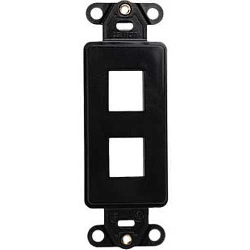 LEVITON Leviton 41642-E QuickPort Decora Insert, 2-Port, Black