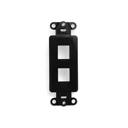 LEVITON Leviton 41642-E QuickPort Decora Insert, 2-Port, Black