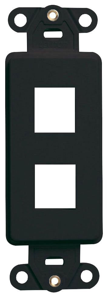 LEVITON Leviton 41642-E QuickPort Decora Insert, 2-Port, Black
