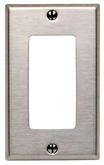 LEVITON Leviton SO26 1-Gang Decora Wallplate Oversized 302 Stainless Steel
