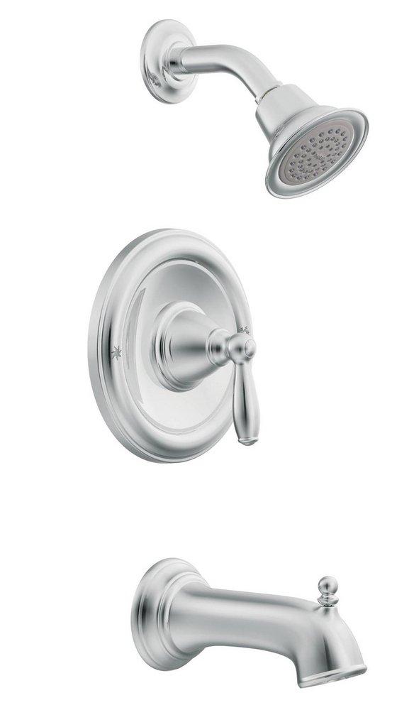 MOEN Moen T62153 Brantford One Handle Single Function Bathtub & Shower Faucet in Chrome (Trim Only)