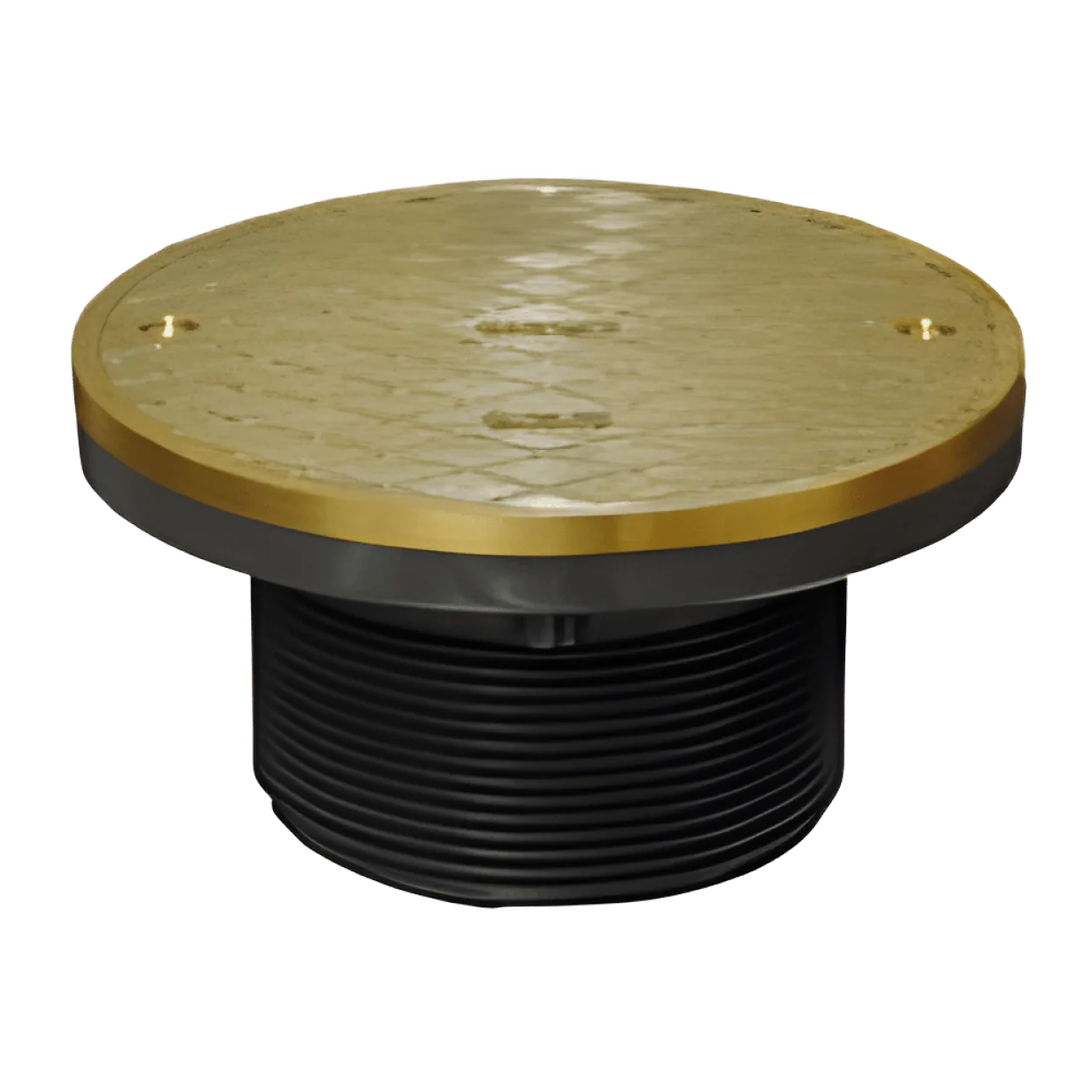 OATEY Oatey 74120 Harvey Plastic Adjustable Barrel Cleanout With Polished Brass Cover, 6 inch