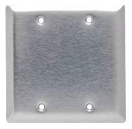 LEGRAND Pass & Seymour SL23 Smooth Metal Wall Plate, 2Gang Blank, Box Mounted, Replacement MPN: SL23
