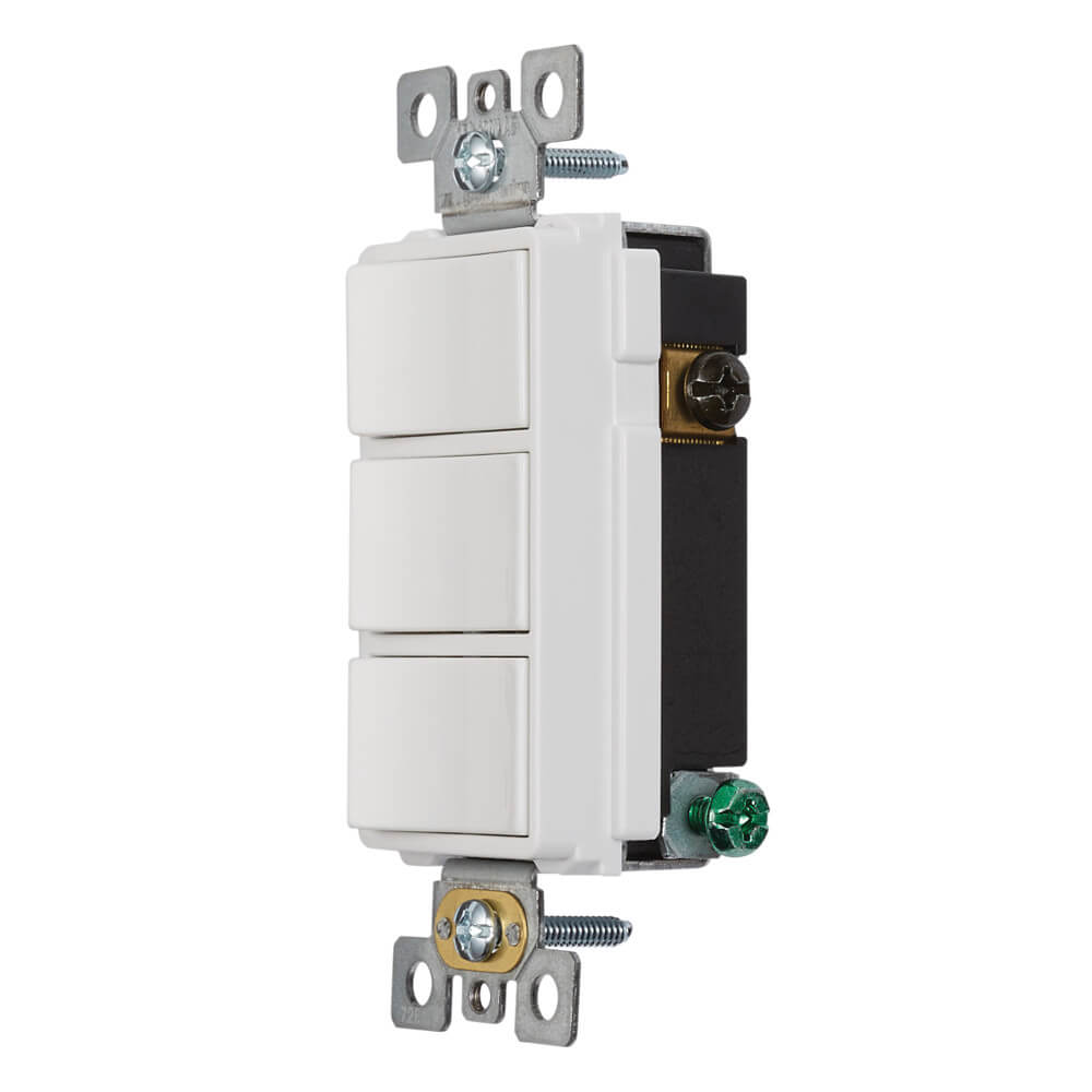 BROAN-NUTONE Broan-NuTone P3RW 3 Function Rocker Switch for Heater/Fan/Light