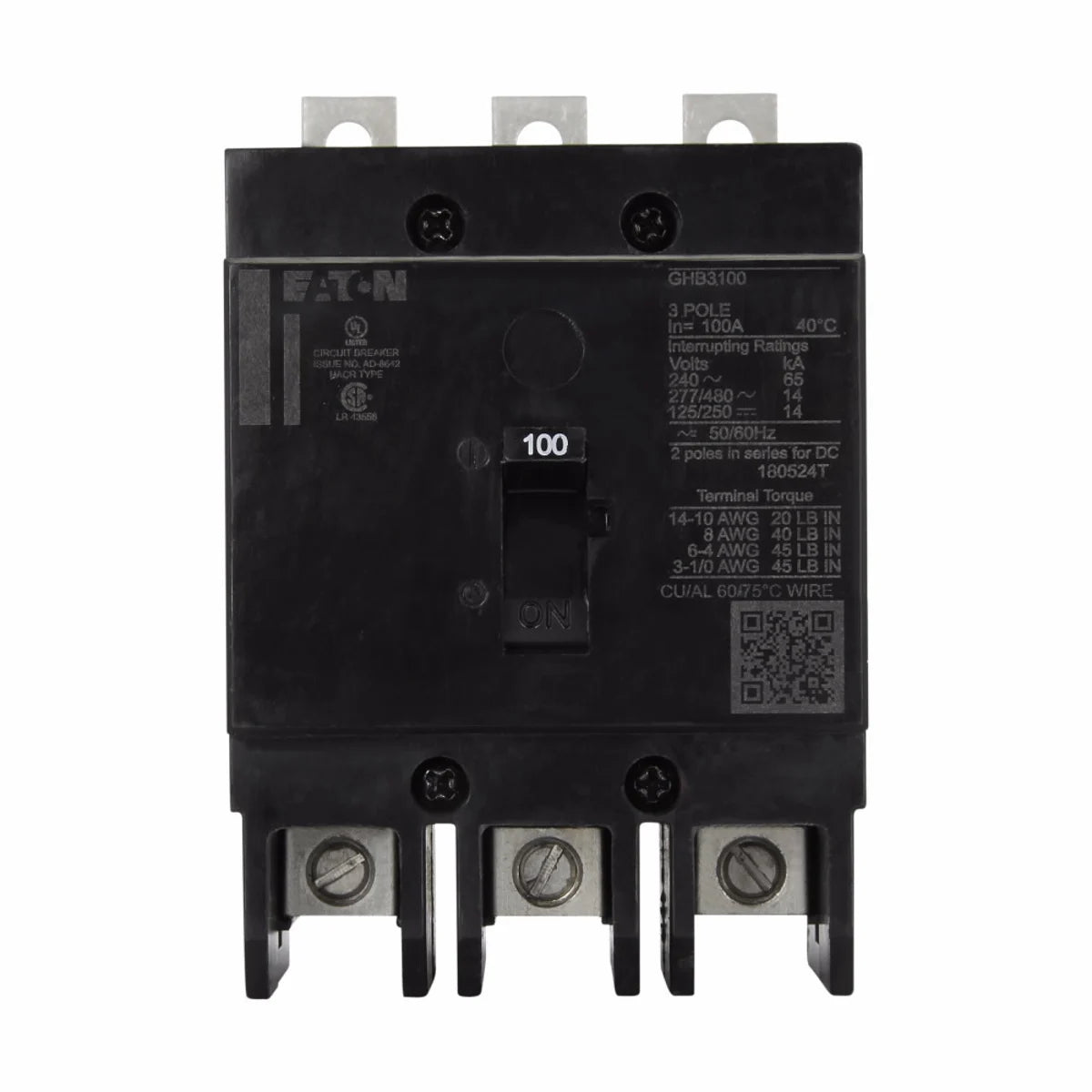 EATON EATON GHB3090 BREAKER CKT CASE MLD 90A 14/65KA 3 G