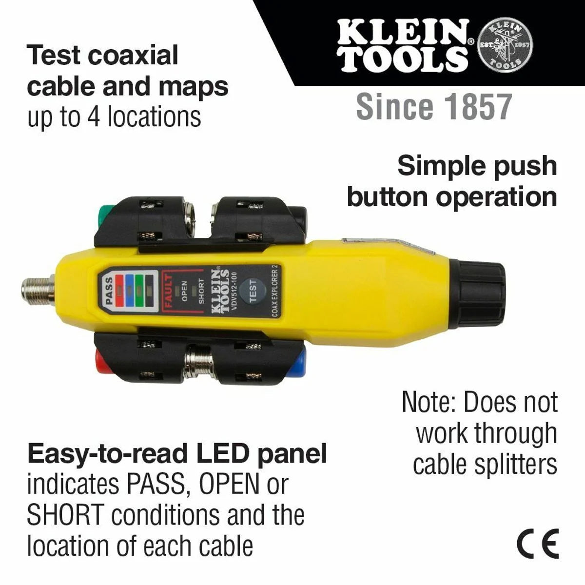 KLEIN TOOLS Klein Tools VDV512-101 Coax Explorer 2 Tester with Remote Kit