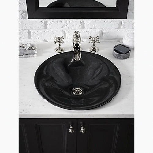 KOHLER Kohler K-98068-3-SN Artifacts 3-1/2 Inch H Widespread Bathroom Sink Cross Handle Vibrant Polished Nickel