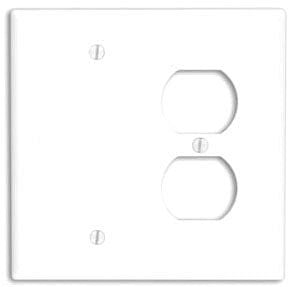 LEVITON Leviton 80508-W Plastic Midway 2 Gang Wall Plate Replacement