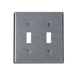 LEVITON Leviton 84009-40 2-Gang Toggle Device Switch Wallplate Standard Size Replacement MPN